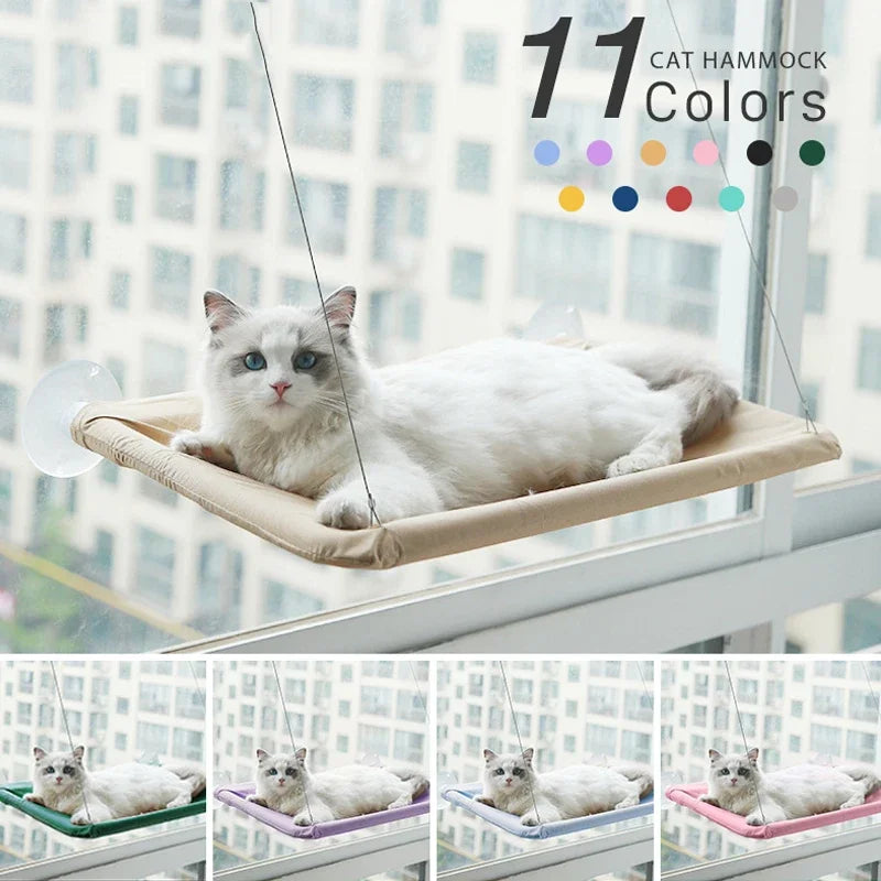 20KG Pet Cat Hammock Hanging Cat Bed Bearing Comfortable Cat Sunny Window Seat Mount Kitten Climbing Frame Pet Accessories