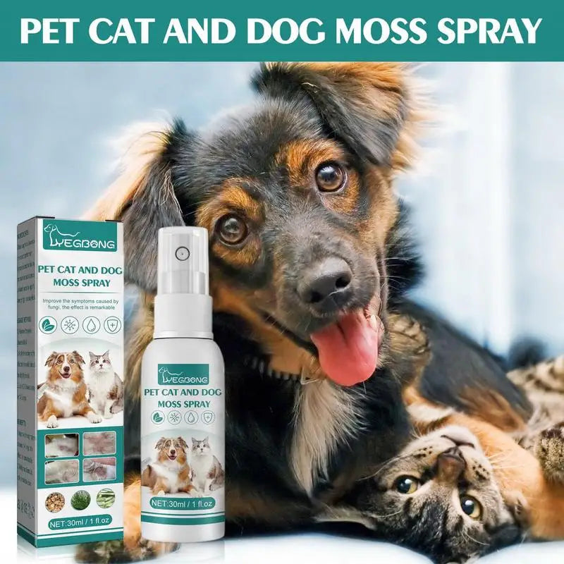 Cat and Dog Skin Problems Pet Moss Spray 30ml Pet Cleaning Care Anti-Itch Spray Provide Instant Relief Pet Healthy Care Supplies