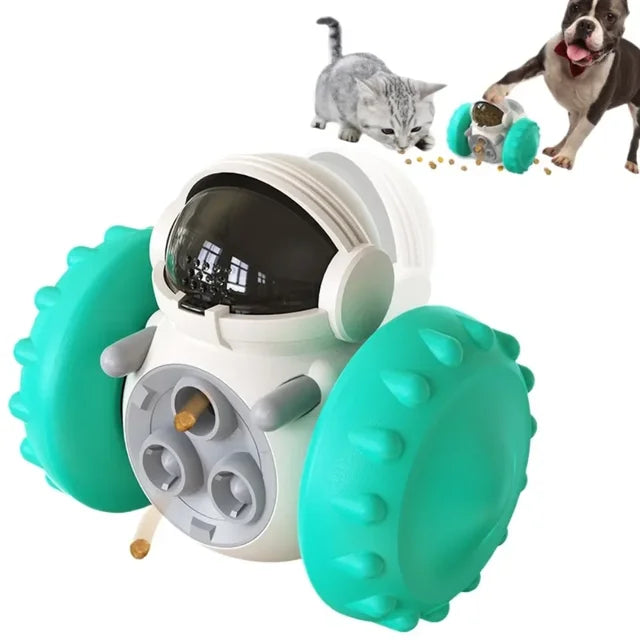 Dog Cat Slow Leak Feeder Toy Balance Car Tumbler Pet Feeder Interactive Food Dispenser Slow Feeder Treat Ball Toys Pet Products