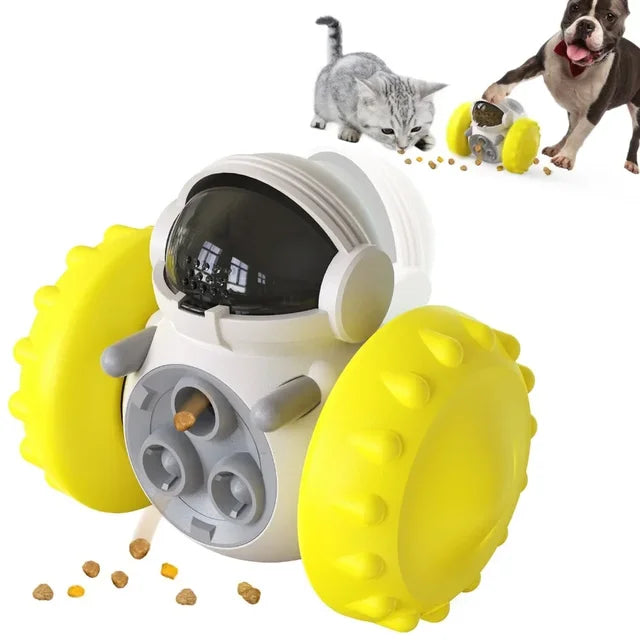 Dog Cat Slow Leak Feeder Toy Balance Car Tumbler Pet Feeder Interactive Food Dispenser Slow Feeder Treat Ball Toys Pet Products