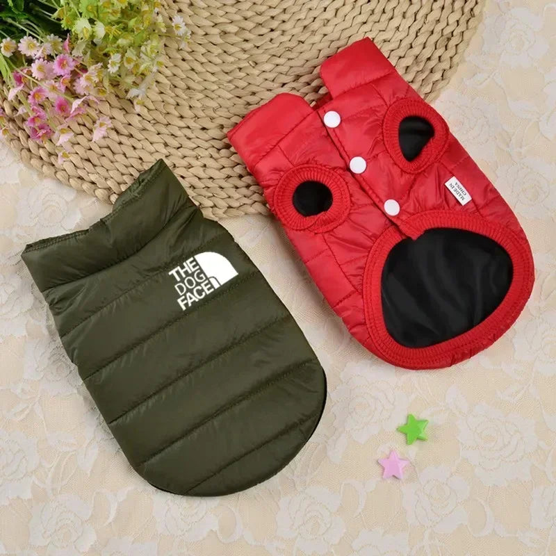 Double Sided Dog Coat Winter Warm Pet Dog Clothes For Small Medium Dogs Vest Chihuahua Clothing Soft Puppy Costumes