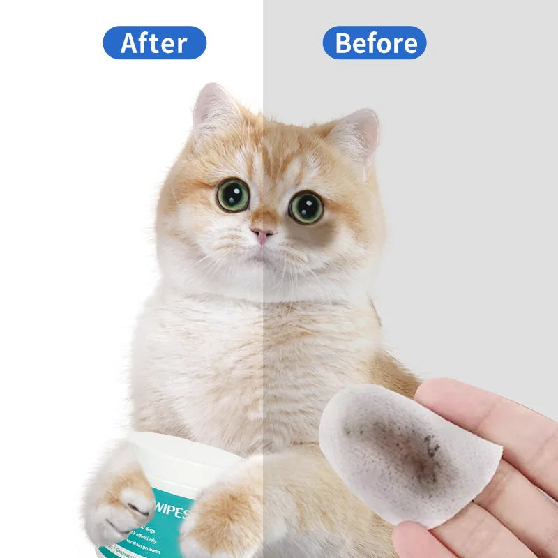 Pet Cleaning Products Eye Wipes To Remove Tear Marks Cleaning Wet Tissues Cat Wiping Eyes Removing Tear Marks