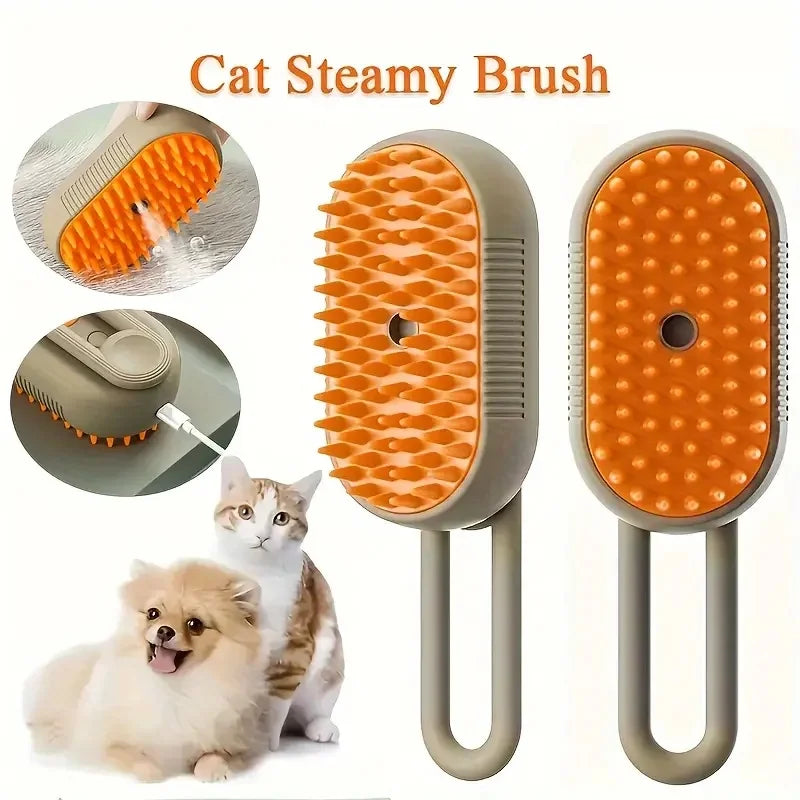 Pet Cleaning Spray Comb, Pet Undercoat Hair Removal Slicker Brush For Dog And Cat Grooming Tool