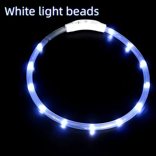 Pet Dog Led Light Collar Luminous Anti-Lost Dog Collar USB Rechargeable Dog Necklace Collar