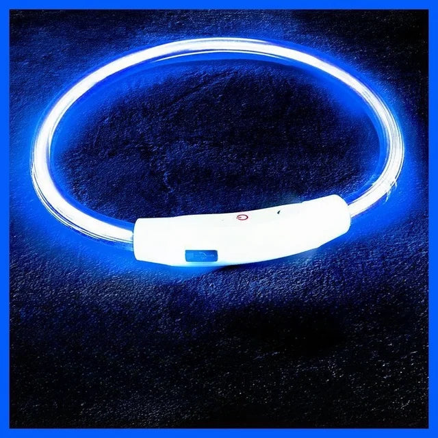 Pet Dog Led Light Collar Luminous Anti-Lost Dog Collar USB Rechargeable Dog Necklace Collar