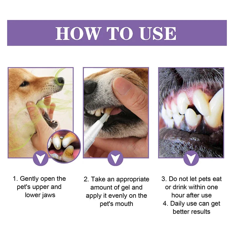 Pet Teeth Cleaning Tooth Whitening Pen Suitable For Dogs And Cats Remove Bad Breath Pet Oral Care