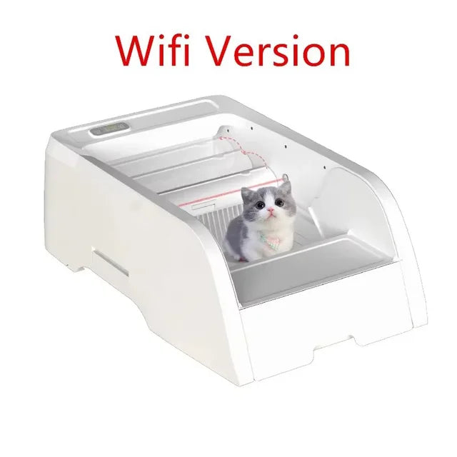 Self-cleaning Cat Litter Box Electric Automatic Cat Tray Open Ended Infrared Sensor Multiple Cat Suitable for Large Cats Product