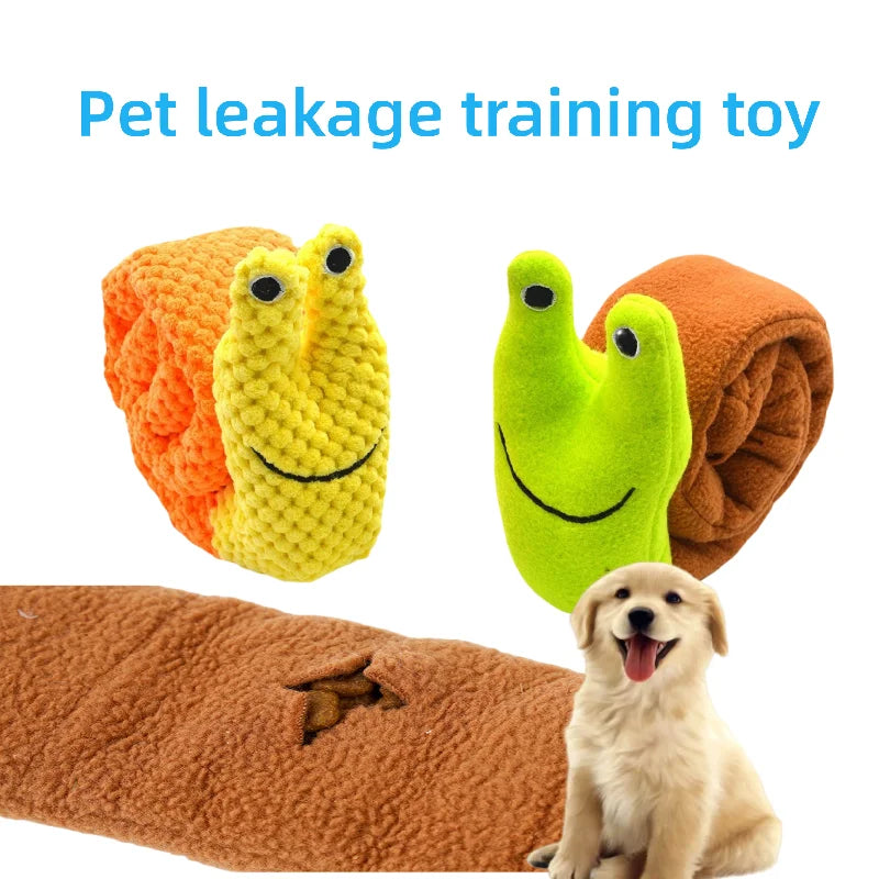 Snail Pet Plush Toy Dog Puzzle Feeder Toys Interactive Sniffing Dogs Toy For Grinding Teeth Food Olfactory Training Pet Supplies